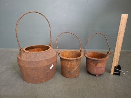 Vintage Glue Pots 1 Marked A Kenrick & Sons No.2