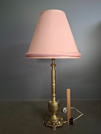 Large Asian Style Brass Lamp