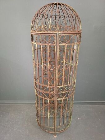 Tall Vintage Metal Wine Rack