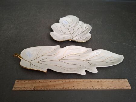 Vintage Carltonware Hand Painted Leaf Dishes