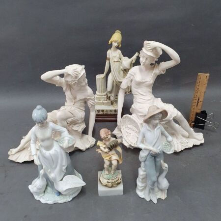 Collection of Ceramic & 2 Large Italian Figurines