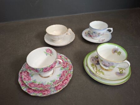 2 Trios & 2 Teacup + Saucer