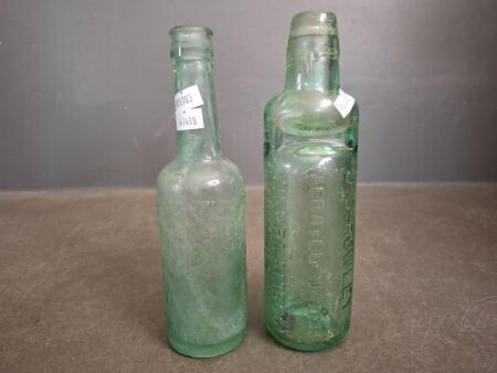 2 Collectable Bottles - 1 J.S.Rowleys Warrnambool & Hamilton Bottle + 1 Property of O.T Ltd Melbourne Bottle