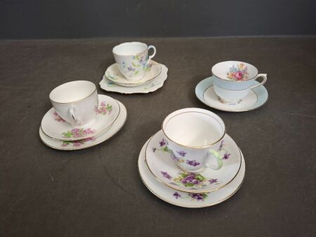 3 Trios & 1 Teacup + Saucer