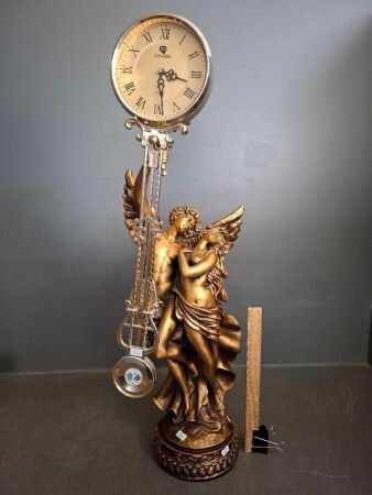 Bronze Resin Goddess Style Pendulum Clock