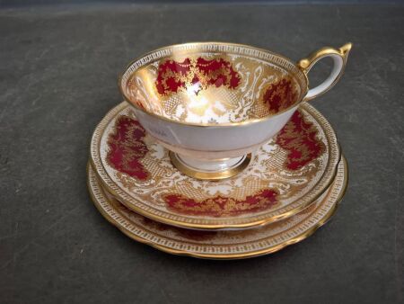 Ainsley Fine Bone China England Hand Painted Trio