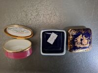 Limoges France Trinket Box & The Experiment Farm Cottage Box Limited Edition 212/250 by Bilston & Battersea Enamels - 5