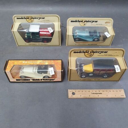 4 X Vintage Boxed Matchbox Models of Yesteryear