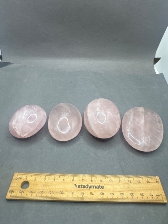 4 Rose Quartz Crystal of Love Healing Stones