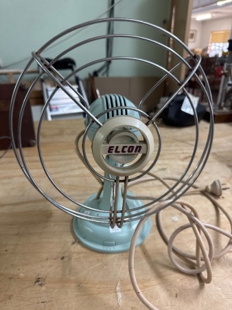 Retro Elcon Blue Enamel Fan