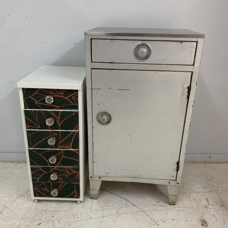 2 x Industrial Style Metal Cabinets