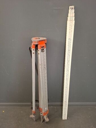 Nikon Surveyors Tripod & Hilti PA951 Telescopic Measuring Rod (5m)