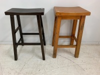 2 x Timber Barstools