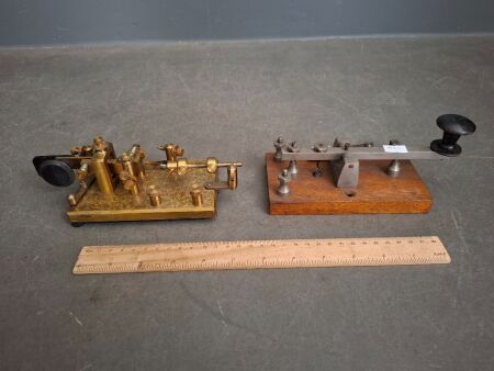 2 Vintage Morse Coding Machines