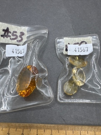 Large 27.7 Carat Citrine Gemstone (laser treated to enhance colour) & 22 Carats of Citrine Gemstones