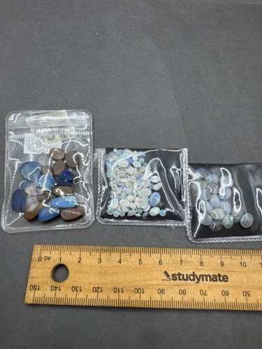 40 Carats Opal Doublets Gemstones & 15 Carats + 11 Carats of 8x6mm Opal Solids Gemstones