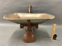 Set of Vintage Cast Alloy Ajax Balance Scales with Set of Iron Weights - 2