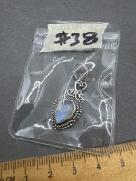 Sterling Silver Pendant with Moonstone Gemstone - 2