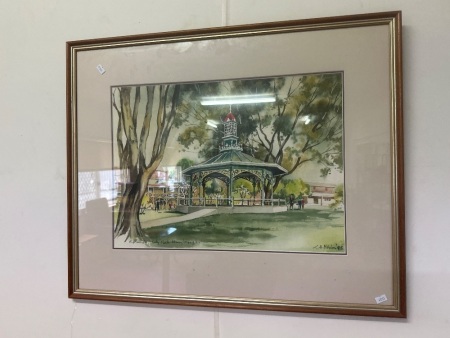 Rotunda City Park Maryborough Watercolour by L.A.Morton 95