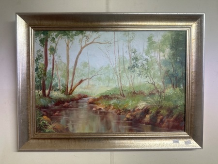 Bush Landscape Acrylic on Board by J.Sellors