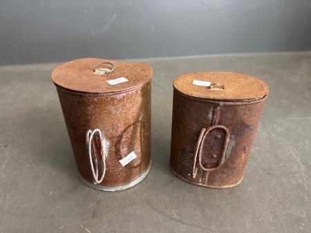2 x Vintage Quarts Pots