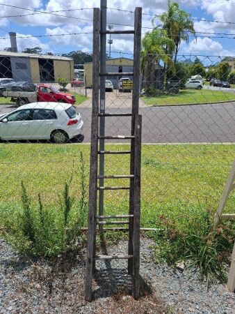 2 Hardwood Vertical Rung Ladders