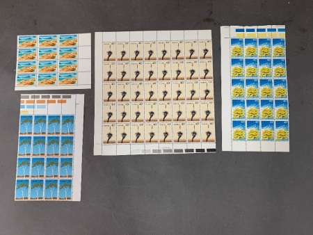 4 Blocks of Mint Australian Stamps 1 x 1976 3 x 1978