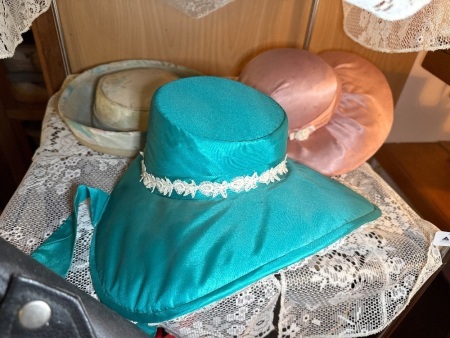 Shelf lot of handmade hats