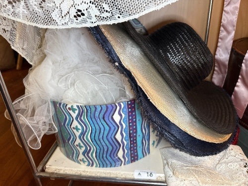 Shelf lot of handmade hats