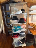 Six tier metal and glass display shelf