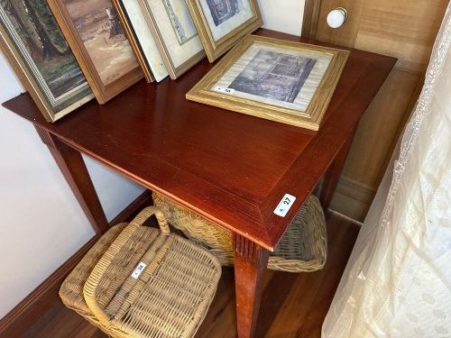 Square wooden table