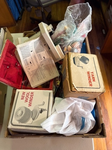 Box lot of wool and cotton items