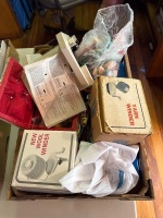 Box lot of wool and cotton items