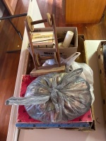 Box lot of wool and cotton items