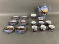 Swan Manor Vintage Czech Lustre Coffee Set