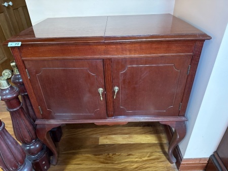 Wooden Record Cabinet
