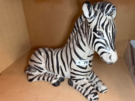 Plaster Cast Decorative Zebra