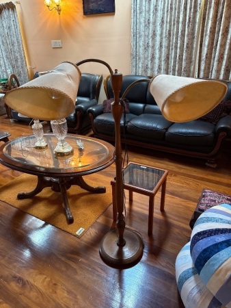Floor Lamp with Adjustable Heads