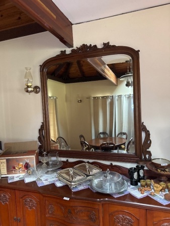 Large Hand Carved Wall Mirror
