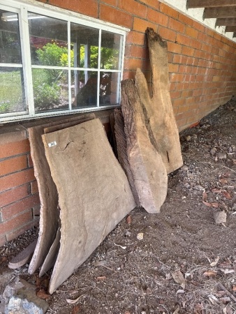 Qty of wooden slabs