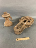 Vintage Pulley Wheel & Jack - 2