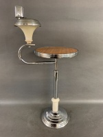 Chrome & Bakelite Art Deco Smokers Stand with Ashtray & Matchbox Holder - 2