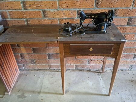 Singer 99K Sewing Machine with Electric Foot Pedal - Serial EJ943531