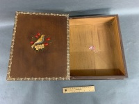 Folkart Painted Secret Book Box - 2