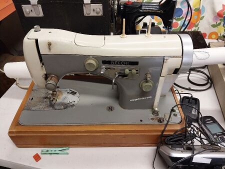 Necchi Supernova Sewing Machine with Equipment and Electric Foot Pedal