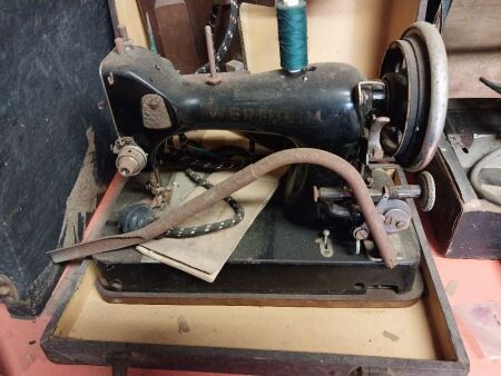 Wertheim Sewing Machine with Case and Electric Foot Pedal - 96683