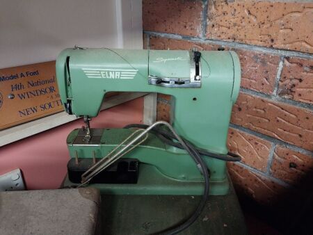 Elna Supermatic Electric Sewing Machine with Case