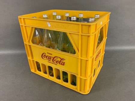 Plastic Moulded Coke Crate + 12 x 1l Bottles