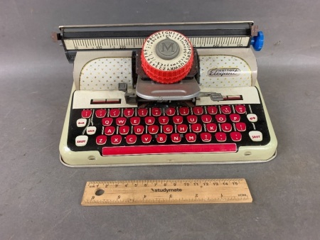 Vintage Made in England Mettoy Elegant Tin Typrewriter Toy c1950's