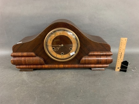 Art Deco Chiming Mantle Clock by Smiths of England inc. Key in Working Order